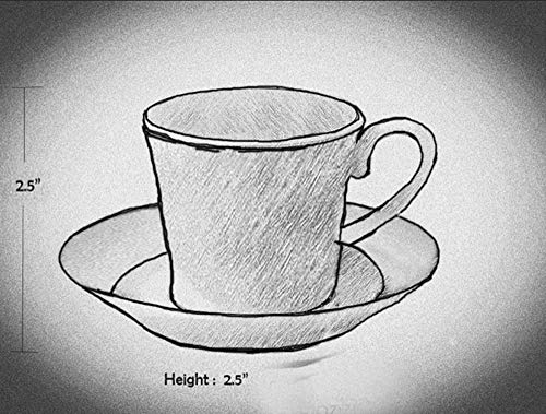 Lorren Home 2oz. Espresso Set Service for 6-Black/Gold