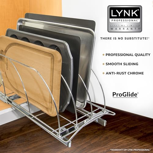 ® Pull Out Cutting Board, Cookie Sheet, and Baking Pan Organizer Rack - Lifetime Ltd. Warranty - Slide Out Kitchen Cabinet