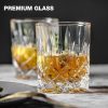 Drinking Glasses, 8 Piece Crystal Glass Cups, Mixed Glassware Set, 4 pcs Crystal Old Fashioned 11oz Highballs and 4 pcs 11oz