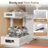 2-Pack Under Sink Storage Organizer, Large 2-Tier Elegant Mesh Pull Out Shelf for Kitchen and Bathroom Cabinet Organization,
