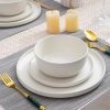 Stoneware Dinnerware Sets for 6,Reactive Ceramic Plates and Bowls Set,Highly Chip and Crack Resistant | Dishwasher & Microwave