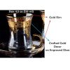 Gold Turkish Arabic Moroccan Tea Glasses Cups Set of 6 and Saucers Glassware Drinking Women Party Fancy Drinkware Style Vintage