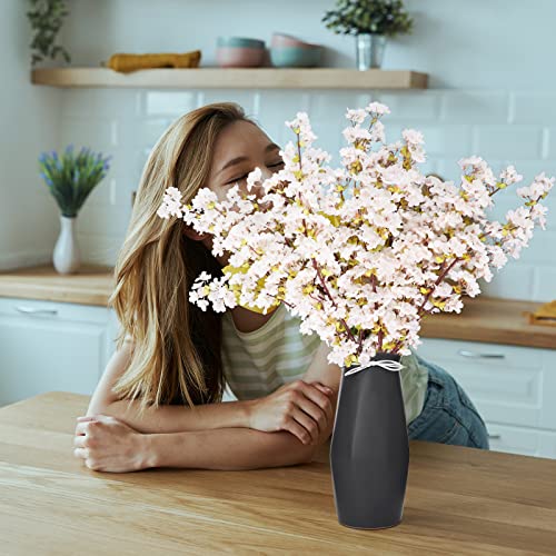 Set of 8 Silk Cherry Blossom Branches Cherry Blossom Tree Stems Long Stem Artificial Flowers for Tall Vase Flowers for Home