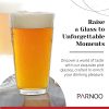 Pint Glasses Set of 6 - 16 oz Drinking Glasses Made for Cold Beverages - 16 oz Mixing Glass & Highball Set of 6 for Homes, Pubs