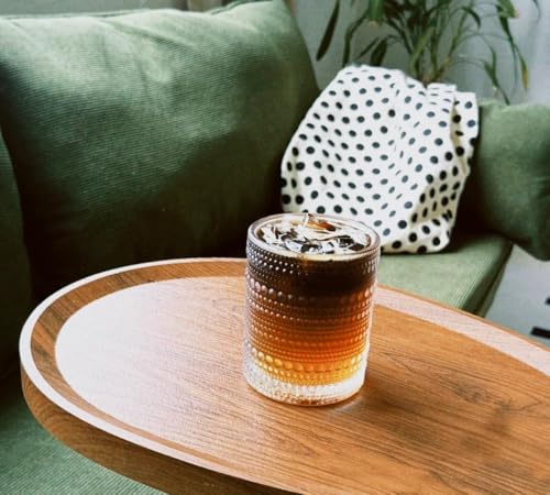 Hobnail Drinking Glasses Set of 6, 10 oz, Cocktail Glasses Vintage Glasses Drinking Set Glass Cups Mixed Drinkware Set Vintage