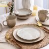 Ceramic Dinnerware Sets,Handmade Reactive Glaze Stoneware Plates and Bowls Sets,Highly Scratch Resistant | Dishwasher &