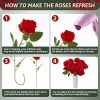 Red Roses Artificial Flowers 50 Pack in Bulk, Fake Roses Flowers Realistic Roses for Wedding Home Party Decoration Event Gift