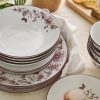 Esme 16-Piece Dinnerware Set Porcelain, Plates and Bowls Set, Dish Set for 4, Cereal and Pasta Bowls, Microwave and Dishwasher