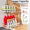 Under Sink Organizer 2 pack, 2 Tier Slide Out Under Sink Organizers And Storage, Height Adjustable Pull Out Cabinet Drawers,