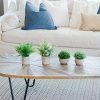 Artificial Plants for Home Decor Indoor. 4 Mini Plants, Rosemary Faux Plant Decor, Eucalyptus Plant, Grass Plants. Small Fake