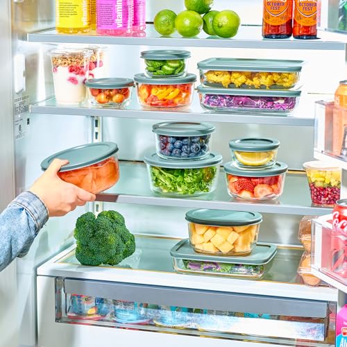 24pc Set Glass Food Storage Containers & Bowls with Airtight Lids - Leakproof BPA-Free Meal Prep Airtight Stackable Lunch Boxes,