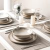 Ceramic Dinnerware Sets,Handmade Reactive Glaze Stoneware Plates and Bowls Sets,Highly Scratch Resistant | Dishwasher &