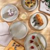Stoneware Dinnerware Sets for 4,Round Reactive Glaze Ceramic Plates and Bowls Set,Highly Chip and Crack Resistant | Dishwasher &