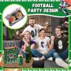 20 Pcs 13.5 oz Football Drinking Glasses Christmas Gift Bag Set with Lids and Straws Birthday Party Can Shaped Cups Glass Cups