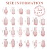 22 Pack Pink Flower Vase in Bulk,Mini Vintage Glass Bud Vases for Centerpieces,Wedding Decor,Party & Home Decaration,Mother's