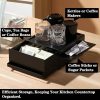 Kitchen Organizer Stand with Drawer, Coffee Maker & Appliance Holder Tea Pod Storage Space Saving Under-Appliance Organizer for