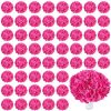 60 PCS Hot Pink Hydrangea Artificial Flowers Bulk (Not Squished) Realistic Fake Flowers Hydrangea Silk Flowers with Stems for